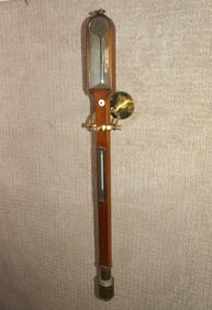 ANTIQUE GIMBAL STICK BAROMETER