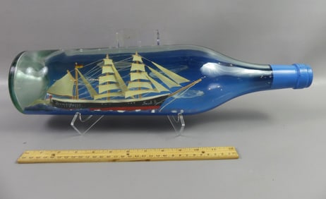 LARGE SHIP IN A BOTTLE