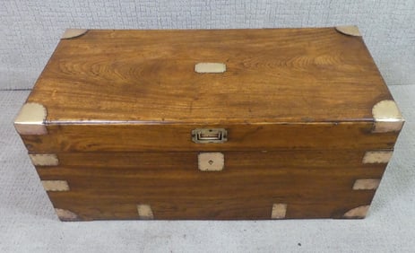 FINE BRASS BOUND CAMPHOR CHEST