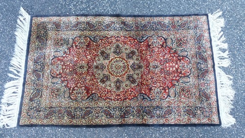 VINTAGE SILK RUG 3 X 5 FT.