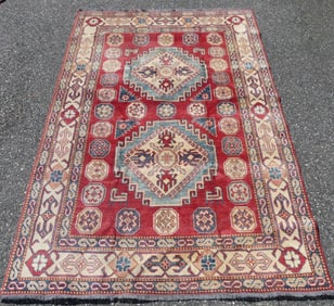 VINTAGE ORIENTAL SCATTER RUG 5 X 7 FT