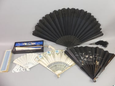 5 CHINESE HAND FANS