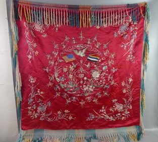 CHINESE SILK TABLE COVER