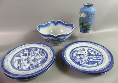 CHINESE CANTON & CLOISONNE VASE