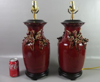 PAIR CHINESE CERAMIC LAMPS