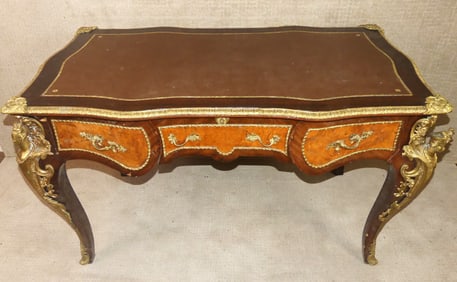 LARGE FRENCH LOUIS XV FLAT TOP DESK