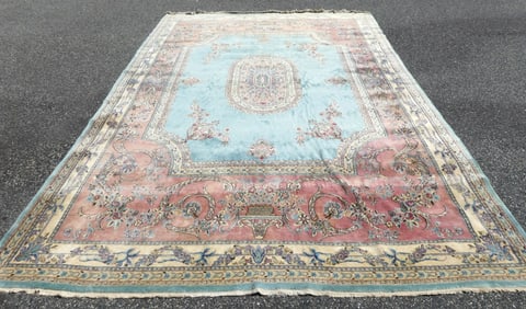 FINE VINTAGE KIRMAN RUG 10 X 16 FT.