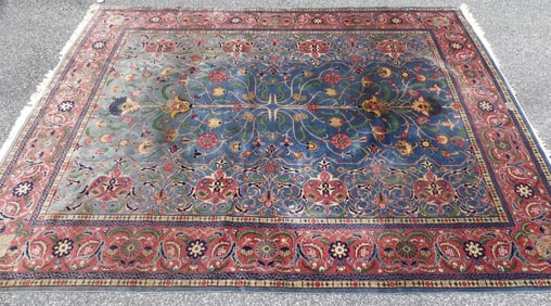 ANTIQUE BLUE SAROUK RUG 10 X 12 FT.