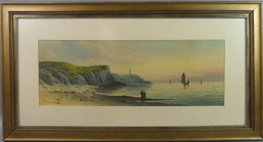 T. SEYMOUR COASTAL WATERCOLOR