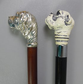 2 DOG HEAD CANES