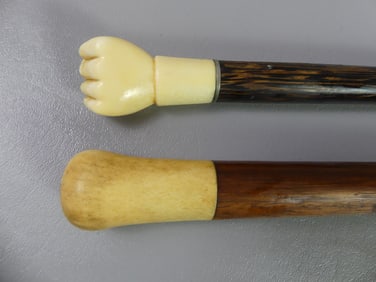 2 ANTIQUE WHALE BONE CANES