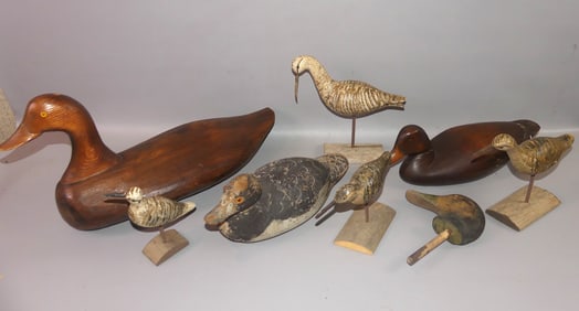 LOT OF DECOYS & HARRY MONK BIRDS
