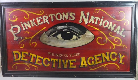 PINKERTON DETECTIVE SIGN