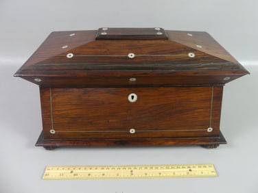 ROSEWOOD TEA CADDY BOX