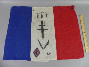 WWII FREE FRENCH FLAG, PATCH, BUTTON