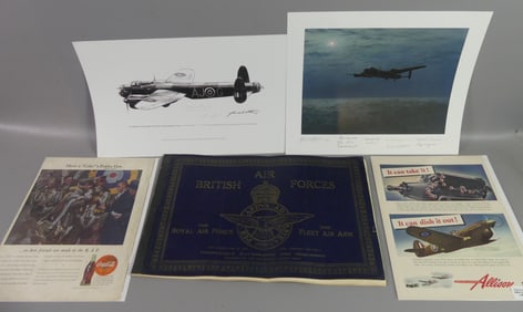 WWII PRINTS, ADVERTISING & AIR FORCE BOOKLET