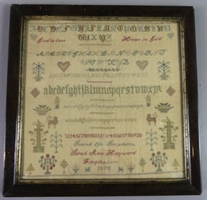 1870 ENGLISH SAMPLER - HAYWARD