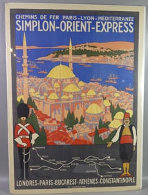 FRENCH TRAVEL POSTER - R. BRODERS ORIENT EXPRESS