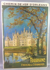 FRENCH TRAVEL POSTER - L. TAUZIN - TOURAINE