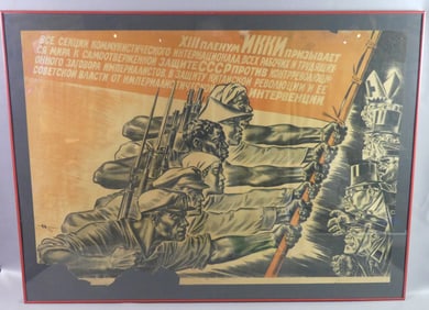 1934 RUSSIAN PROPAGANDA POSTER