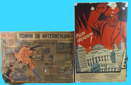 2 RUSSIAN PROPAGANDA POSTERS