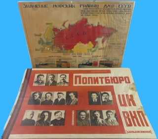 2 RUSSIAN PROPAGANDA POSTERS