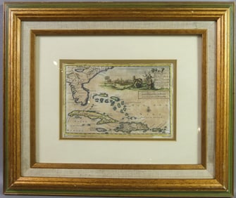 1706 MAP OF FLORIDA & EAST COAST