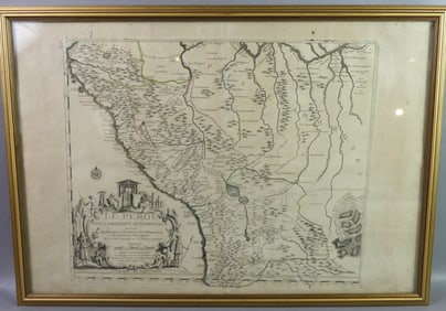 1719 PERU MAP BY DEROCHEFORT