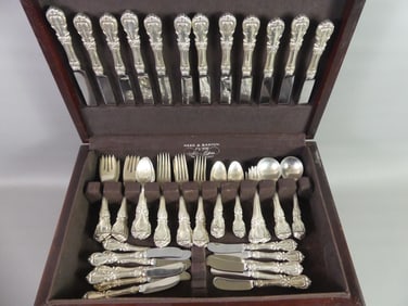 REED & BARTON BURGUNDY STERLING FLATWARE SET