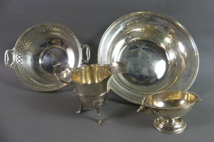 4 SILVER HOLLOWWARE ITEMS