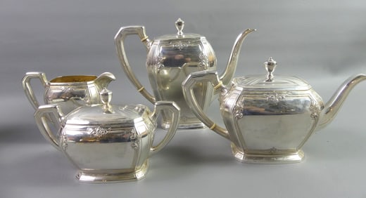 TOWLE STERLING 4 PC TEA SET - LADY MARY