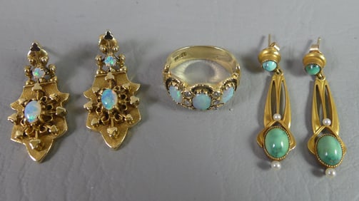 ANTIQUE 14K GOLD JEWELRY LOT