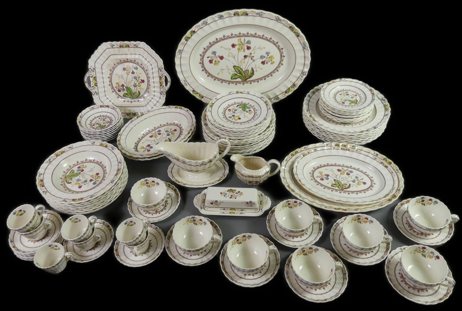 COPELAND SPODE COWSLIP DINNER SERVICE (1 of 5)