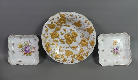 3 PCS MEISSEN PORCELAIN DINNERWARE