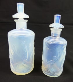 2 SABINO ART GLASS BOTTLES