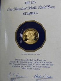 JAMAICA $100 GOLD COIN