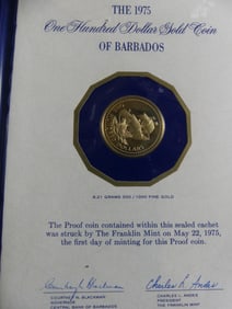 BARBADOS $100 GOLD COIN
