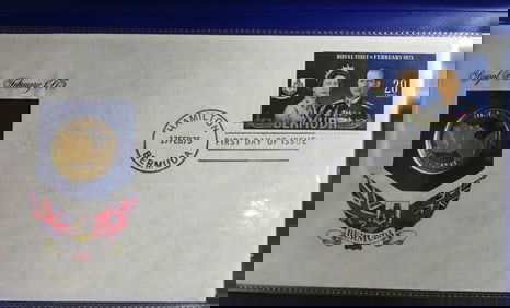 QEII BERMUDA VISIT $100 GOLD COIN