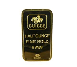 SWISS PURE GOLD INGOT 1/2 OZ.