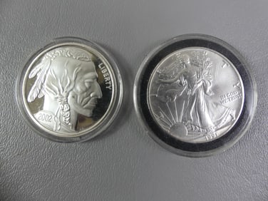 2 US SILVER UNCIRCULATED COINS