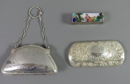 3 SILVER VANITY ACCESSORIES