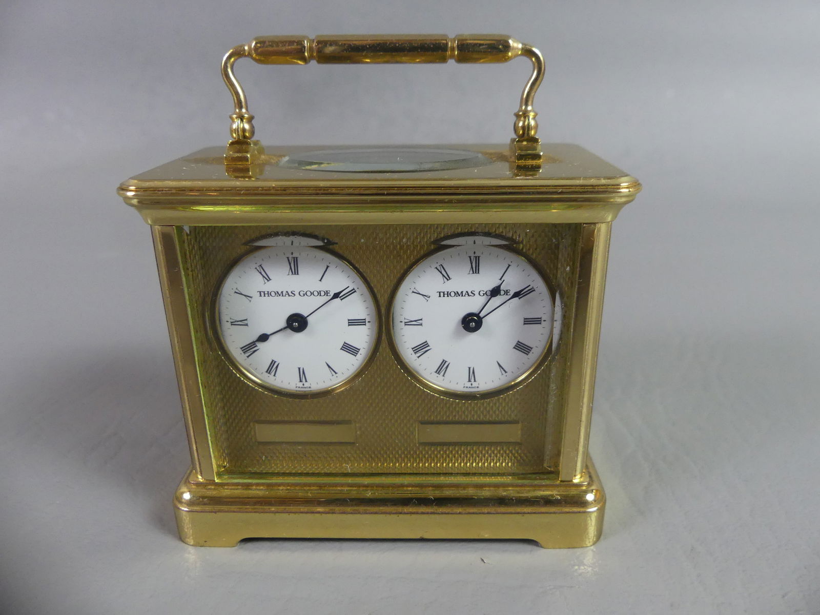 FRENCH MINI DOUBLE CARRIAGE CLOCK (1 of 3)
