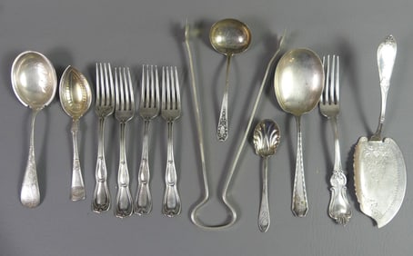12 STERLING SERVING PIECES