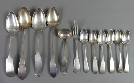 12 COIN SILVER SPOONS