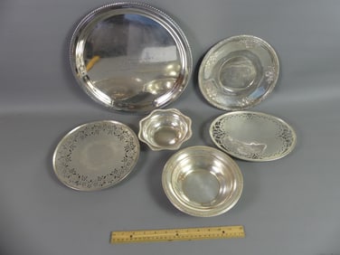 6 LARGE STERLING HOLLOWWARE ITEMS