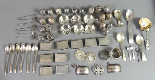 LOT SMALL STERLING SILVER TABLE ITEMS