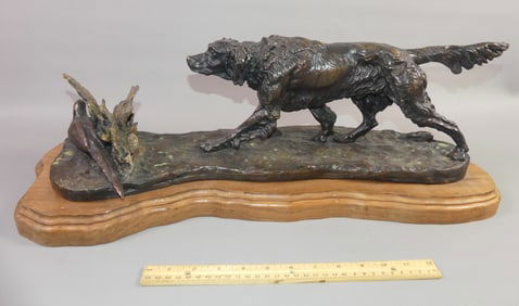 BRONZE SCULPTURE OF HUNT DOG - JOHN SCOTT