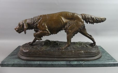 BRONZE SCULPTURE - DOG AFTER MOIGNIEZ