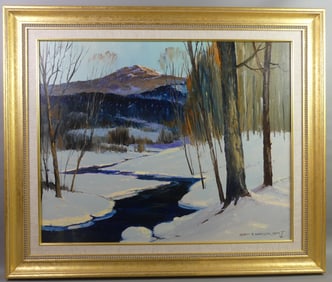 ROBERT WHEELER - WINTER LANDSCAPE PAINTING
