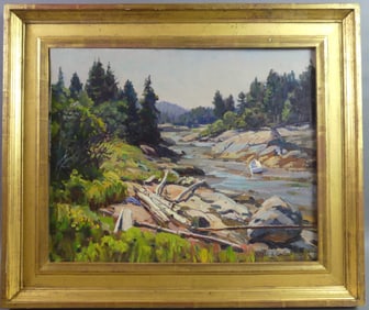 THOMAS CURTIN PAINTING - VINALHAVEN MAINE